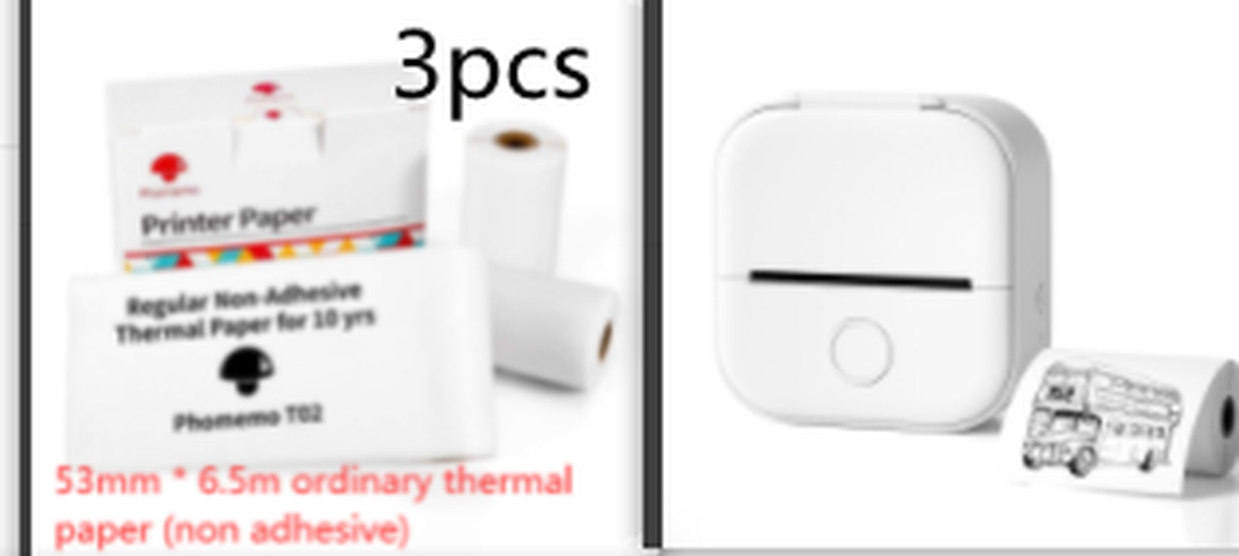 Portable Mini Thermal Label Printer Home Photo Printer Student Wrong Question Printer Bluetooth-Compatible Mini Label Printer Price Tag