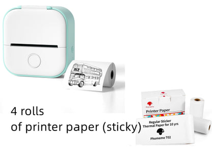 Portable Mini Thermal Label Printer Home Photo Printer Student Wrong Question Printer Bluetooth-Compatible Mini Label Printer Price Tag