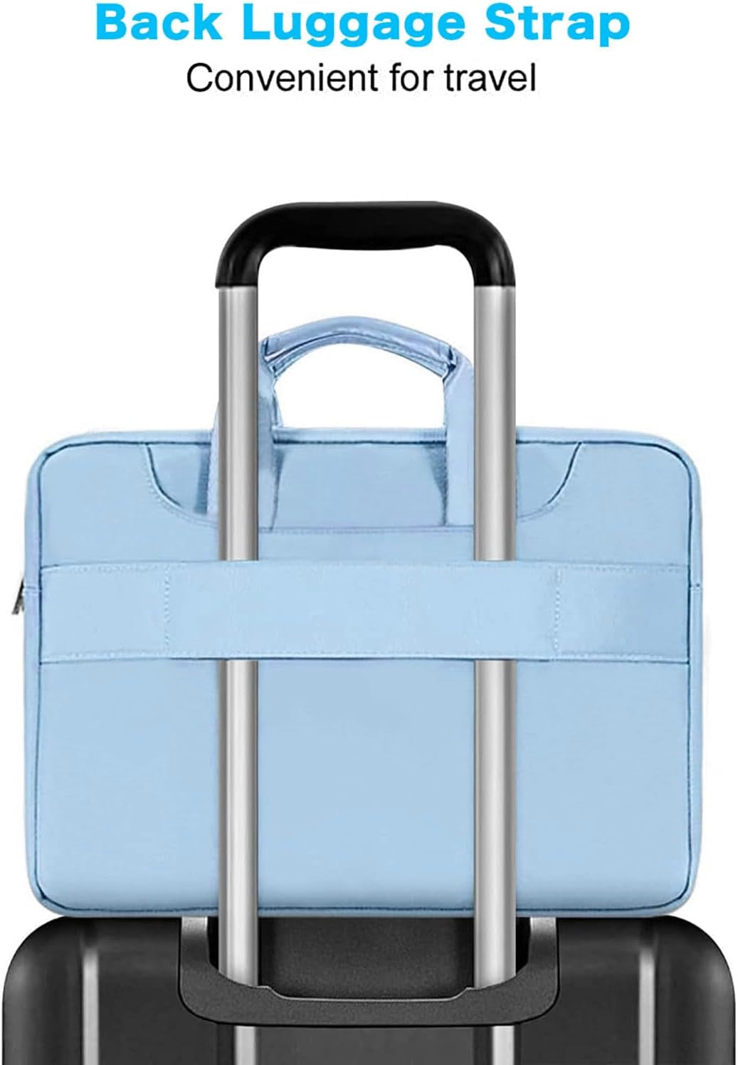 360 Protective Laptop Bag 15.6 Inch, 15-16 Inch Computer Bag Compatible with Macbook Air 15 Inch/Pro 16 Inch, Hp,Dell,Lenovo,Asus,Notebook, Laptop Carrying Case with Strap&Handle, Airy Blue