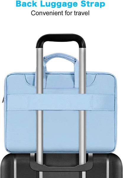 360 Protective Laptop Bag 15.6 Inch, 15-16 Inch Computer Bag Compatible with Macbook Air 15 Inch/Pro 16 Inch, Hp,Dell,Lenovo,Asus,Notebook, Laptop Carrying Case with Strap&Handle, Airy Blue