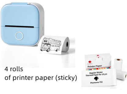Portable Mini Thermal Label Printer Home Photo Printer Student Wrong Question Printer Bluetooth-Compatible Mini Label Printer Price Tag