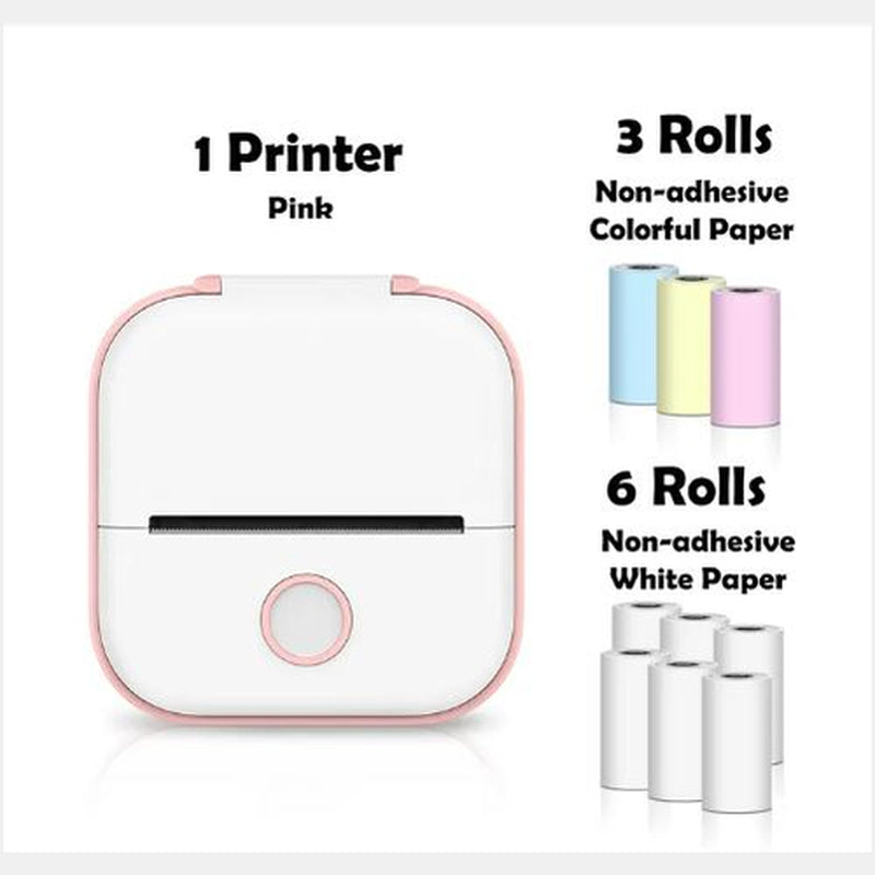 Portable Mini Thermal Label Printer Home Photo Printer Student Wrong Question Printer Bluetooth-Compatible Mini Label Printer Price Tag