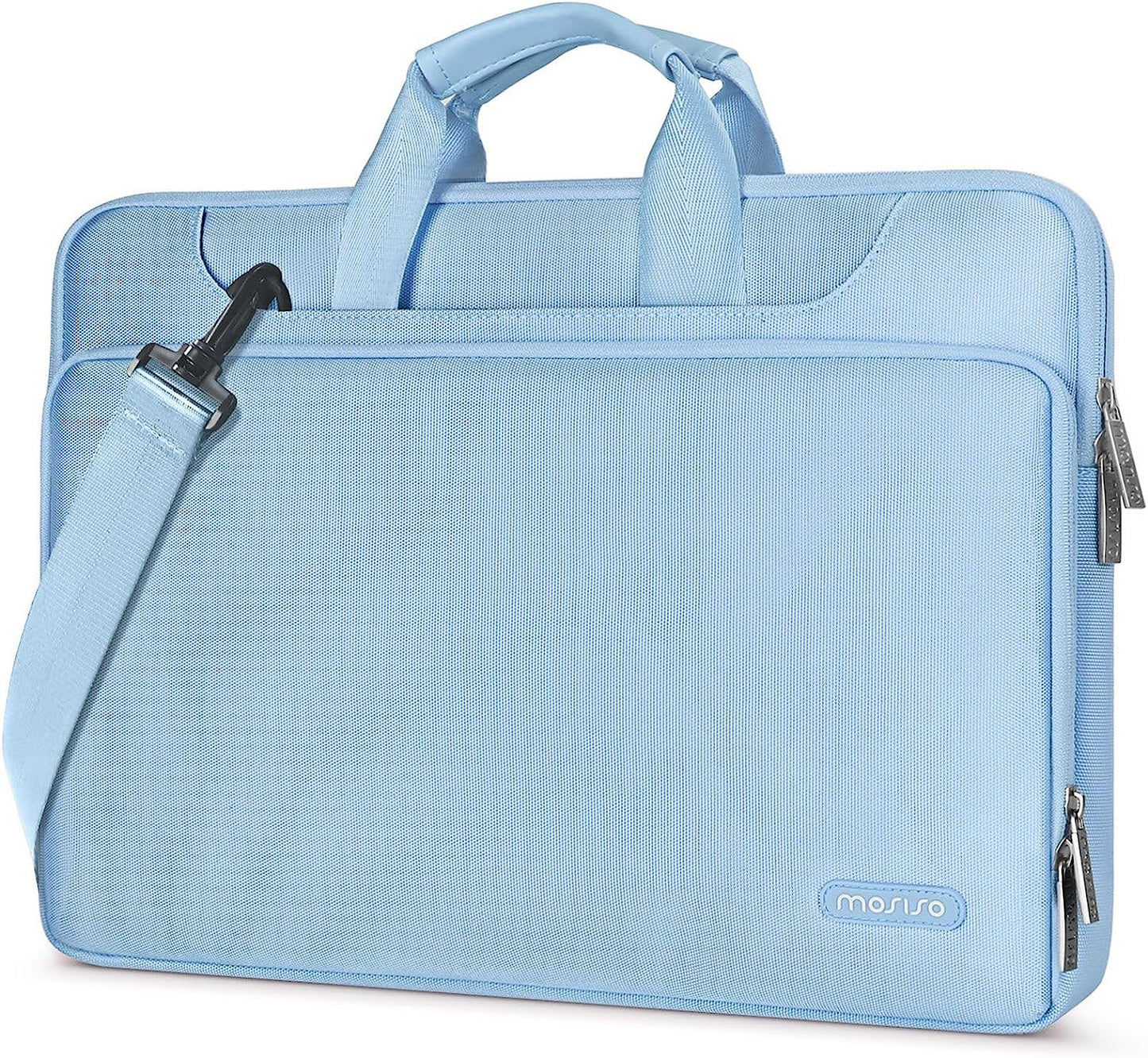 360 Protective Laptop Bag 15.6 Inch, 15-16 Inch Computer Bag Compatible with Macbook Air 15 Inch/Pro 16 Inch, Hp,Dell,Lenovo,Asus,Notebook, Laptop Carrying Case with Strap&Handle, Airy Blue