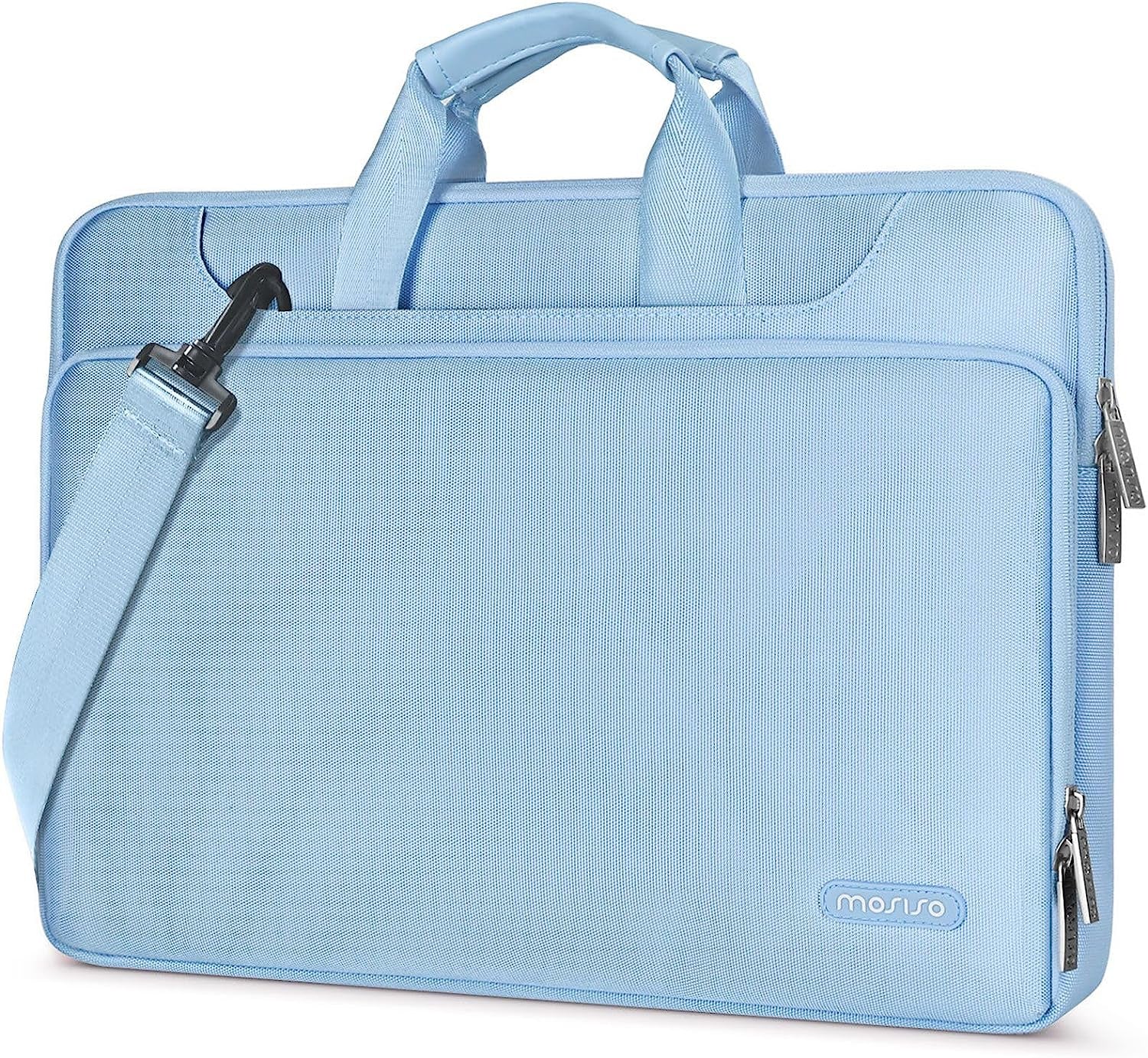 360 Protective Laptop Bag 15.6 Inch, 15-16 Inch Computer Bag Compatible with Macbook Air 15 Inch/Pro 16 Inch, Hp,Dell,Lenovo,Asus,Notebook, Laptop Carrying Case with Strap&Handle, Airy Blue