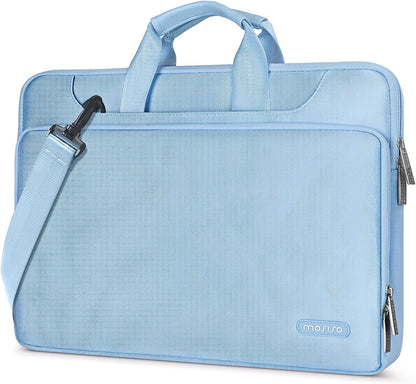 360 Protective Laptop Bag 15.6 Inch, 15-16 Inch Computer Bag Compatible with Macbook Air 15 Inch/Pro 16 Inch, Hp,Dell,Lenovo,Asus,Notebook, Laptop Carrying Case with Strap&Handle, Airy Blue